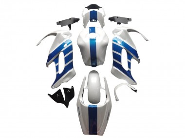 Best 1997-2005 Honda VTR1000F Motorcycle Fairings - White Blue UK