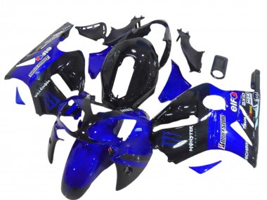 Best 2000-2001 Kawasaki ZX12R Motorcycle Fairings - Glossy Black Blue Monster UK