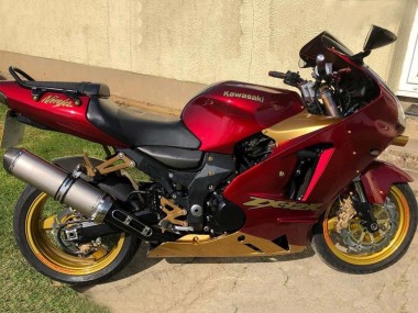 Best 2000-2001 Kawasaki ZX12R Motorcycle Fairings - Red Gold UK