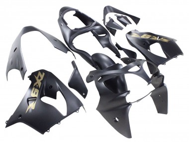 Best 2000-2001 Kawasaki ZX9R Motorcycle Fairings - Matte Black Gold UK