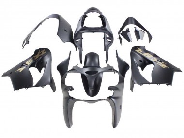 Best 2000-2001 Kawasaki ZX9R Motorcycle Fairings - Matte Black Gold UK