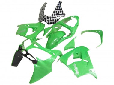 Best 2000-2001 Kawasaki ZX9R Motorcycle Fairings - Green Black White Ninja UK