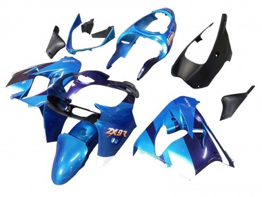 Best 2000-2001 Kawasaki ZX9R Motorcycle Fairings - Blue Black UK