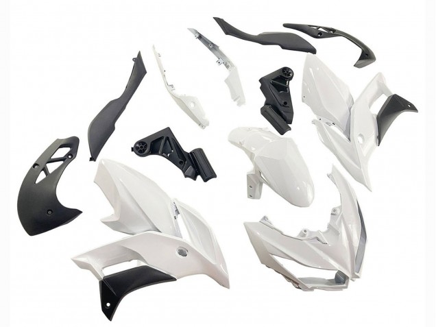 2015-2021 Kawasaki Versys 650 Motorcycle Fairings - White Matte Black UK