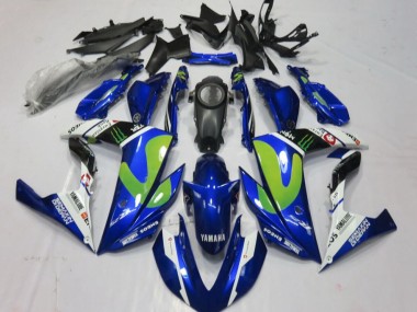 Best 2015-2018 Yamaha YZF R3/R25 Motorcycle Fairings - Blue White Black Green Monster UK