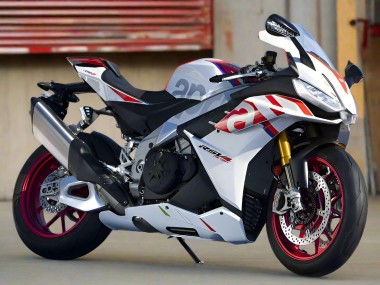 Best 2021-2024 Aprilia RSV4 1100 Motorcycle Fairings - White Red Blue UK