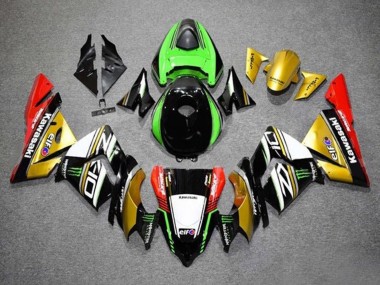 Best 2004-2005 Kawasaki ZX10R Motorcycle Fairings - Gold Black Green White Red UK