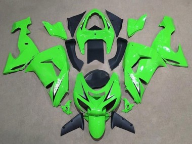 Best 2006-2007 Kawasaki ZX10R Motorcycle Fairings - Green White Black UK