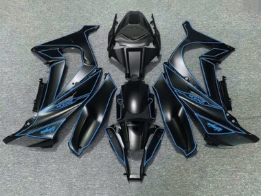 Best 2011-2015 Kawasaki ZX10R Motorcycle Fairings - Matte Black Blue UK