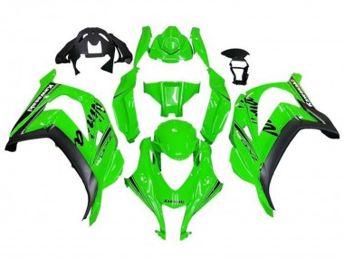 Best 2016-2020 Kawasaki ZX10R Motorcycle Fairings - Green Black UK