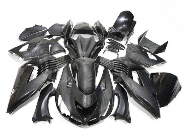 2006-2011 Kawasaki ZX14R ZZR1400 Motorcycle Fairings - Faux Carbon Fiber UK