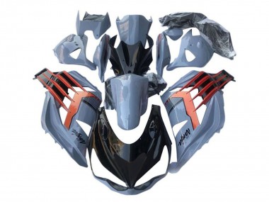 Best 2012-2024 Kawasaki ZX14R ZZR1400 Motorcycle Fairings - Light Blue Orange Black UK