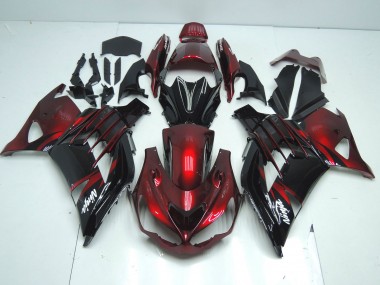 Best 2012-2024 Kawasaki ZX14R ZZR1400 Motorcycle Fairing - Red Glossy Black White Ninja UK