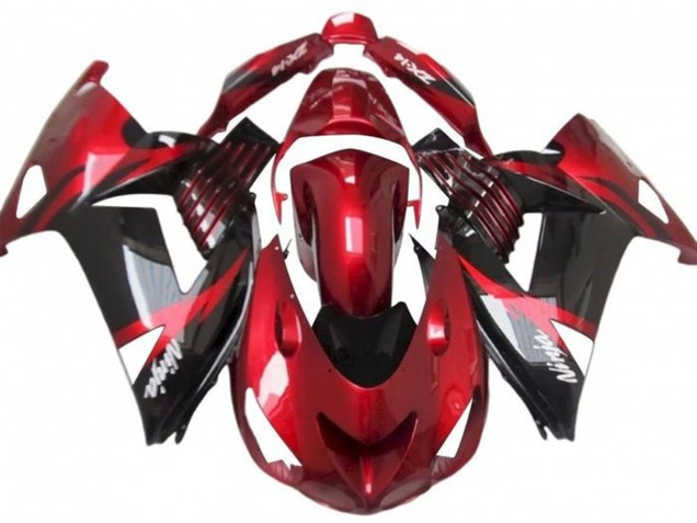 2012-2024 Kawasaki ZX14R ZZR1400 Motorcycle Fairings - Red Glossy Black White Ninja UK