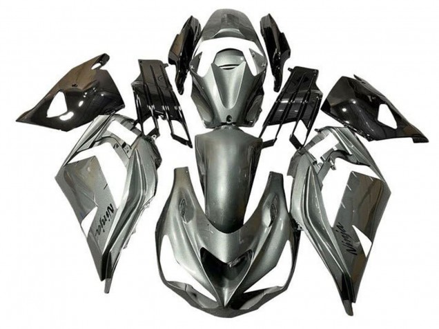 2012-2024 Kawasaki ZX14R ZZR1400 Motorcycle Fairings - Metallic Silver Black UK