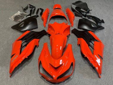 Best 2012-2024 Kawasaki ZX14R ZZR1400 Motorcycle Fairings - Red Matte Black UK