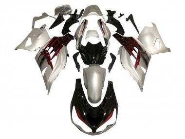 Best 2012-2024 Kawasaki ZX14R ZZR1400 Motorcycle Fairings - Silver Glossy Black Red UK