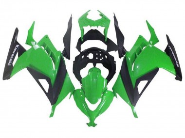 Best 2013-2024 Kawasaki EX300 Motorcycle Fairings - Green Black UK