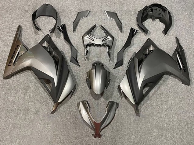2013-2024 Kawasaki EX300 Motorcycle Fairings - Silver Matte Black UK