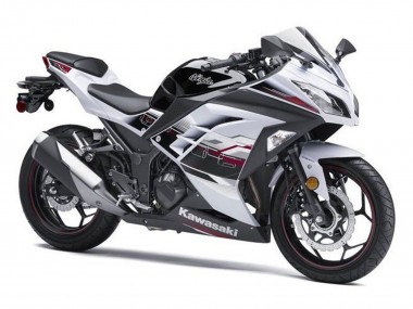 Best 2013-2024 Kawasaki EX300 Motorcycle Fairings - White Black Red Accents UK