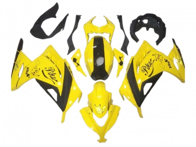 2013-2024 Kawasaki EX300 Motorcycle Fairings - Yellow Black Pikachu UK
