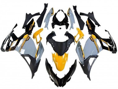 Best 2018-2024 Kawasaki Ninja 400 Motorcycle Fairings - Nardo Grey Orange Black UK