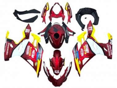 Best 2018-2024 Kawasaki Ninja 400 Motorcycle Fairings - Red Yellow White Blue Eva Racing UK