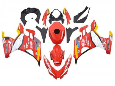 Best 2018-2024 Kawasaki Ninja 400 Motorcycle Fairings - Red White Yellow Black Trick Star Bridgestone UK
