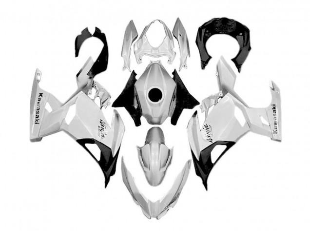 2018-2024 Kawasaki Ninja 400 Motorcycle Fairings - White Silver Black UK