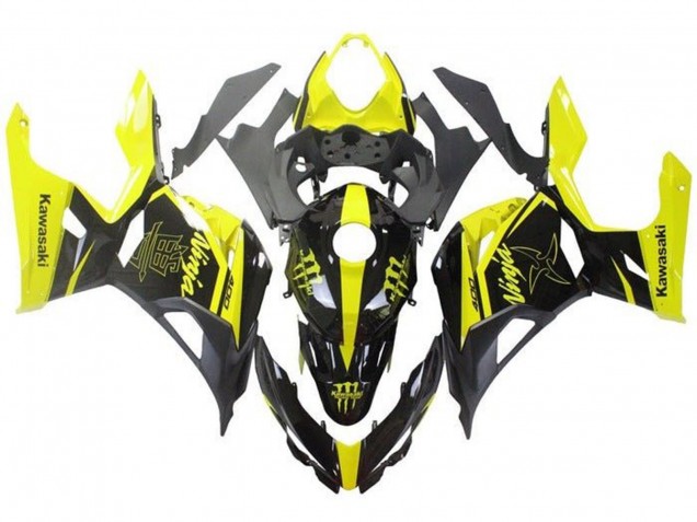 2018-2024 Kawasaki Ninja 400 Motorcycle Fairings - Yellow Black Monster UK