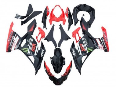 Best 2018-2024 Kawasaki Ninja 400 Motorcycle Fairings - Red Black Green Monster UK