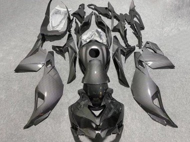 Best 2019-2025 Kawasaki ZX25R ZX-25R Motorcycle Fairings - Black Faux Carbon Fiber UK