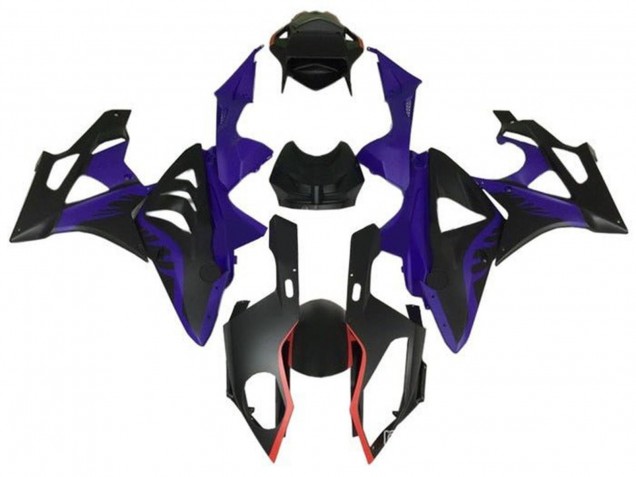 2009-2014 BMW S1000RR Motorcycle Fairings - Purple Red Matte Black UK