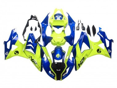 Best 2009-2014 BMW S1000RR Motorcycle Fairings - Blue Yellow HP UK