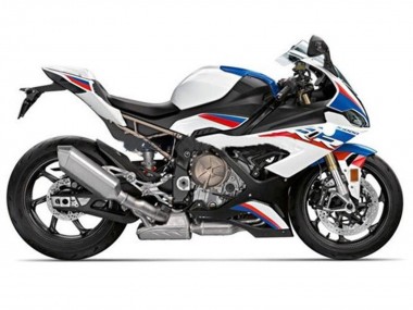 Best 2019-2022 BMW S1000RR Motorcycle Fairings - White Blue Red Stripe UK