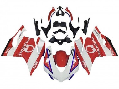 Best 2015-2020 Ducati 959/1299 Motorcycle Fairings - White Red Blue Pramac UK