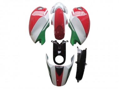 Best 2008-2012 Ducati Monster 696 796 1100 1100S Motorcycle Fairings - White Red Green UK