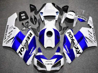 Best 2004-2005 Honda CBR1000RR Motorcycle Fairings - White Blue Black Repsol UK