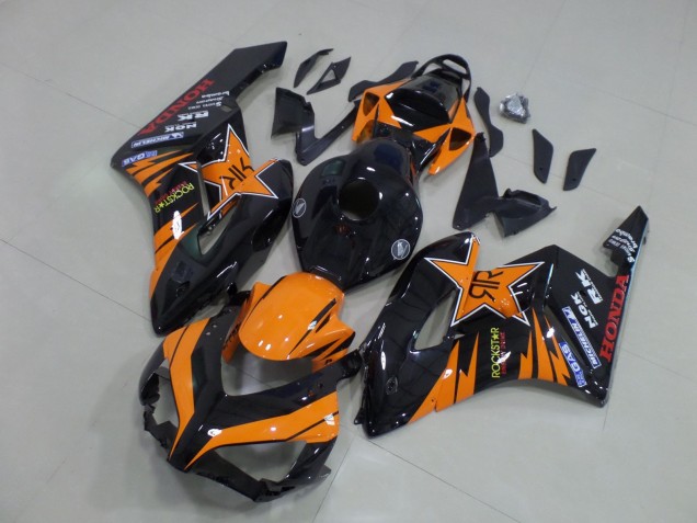 2004-2005 Honda CBR1000RR Motorcycle Fairings - Orange Glossy Black Rockstar UK