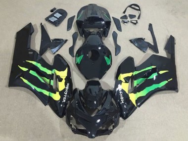 Best 2004-2005 Honda CBR1000RR Motorcycle Fairings - Glossy Black Green Yellow Monster UK