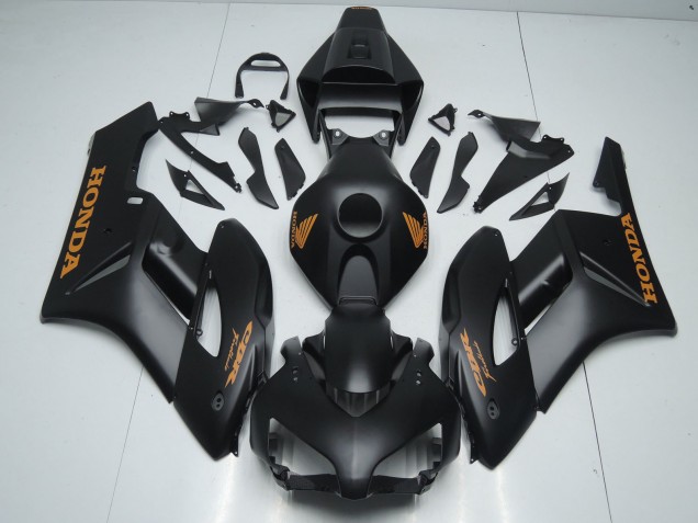 2004-2005 Honda CBR1000RR Motorcycle Fairings - Matte Black Orange Decals UK