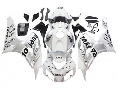 Best 2006-2007 Honda CBR1000RR Motorcycle Fairings - White Silver Black Repsol UK