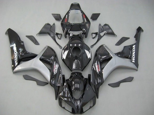 2006-2007 Honda CBR1000RR Motorcycle Fairing - Silver Glossy Black UK