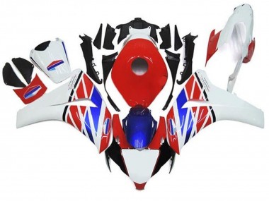 Best 2008-2011 Honda CBR1000RR Motorcycle Fairings - White Red Blue Black Stripe UK
