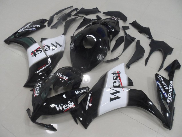 2012-2016 Honda CBR1000RR Motorcycle Fairings - Glossy Black White West UK
