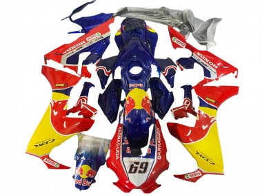 Best 2017-2023 Honda CBR1000RR Motorcycle Fairings - Blue Yellow Red Bull Hayden UK
