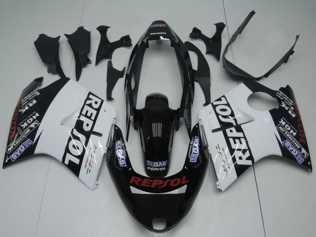 1996-2007 Honda CBR1100XX Blackbird Motorcycle Fairings - Glossy Black White Red Repsol UK