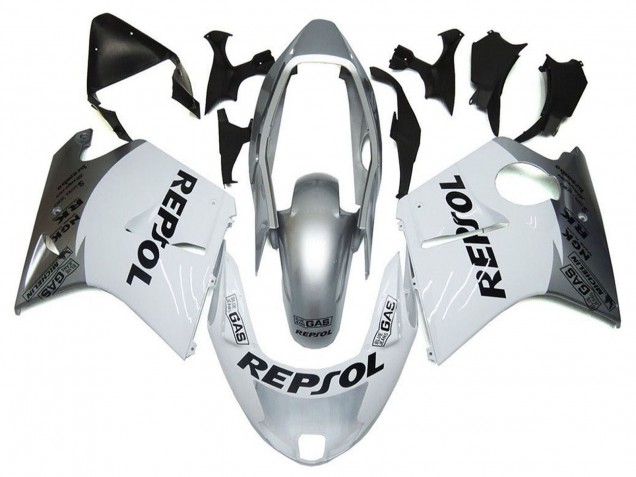 1996-2007 Honda CBR1100XX Blackbird Motorcycle Fairings - Silver White Grey Black Repsol UK