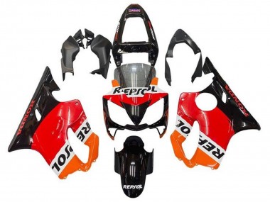 Best 2001-2003 Honda CBR600 F4i Motorcycle Fairing - Orange White Red Glossy Black Repsol UK
