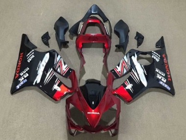 Best 2001-2003 Honda CBR600 F4i Motorcycle Fairings - Candy Red Glossy Black UK